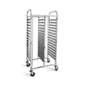 Professionele Dubbele Horeca regaalwagen - 32 x 1/1 GN - RVS trolley - Serveerkar