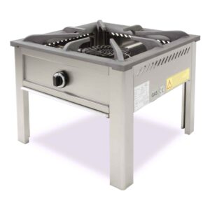 HCB Wokbrenner - hokker - 12 kW - Erdgas - Edelstahl