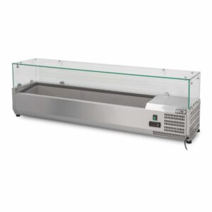 HCB Kühlvitrine - Saladière mit Glas - 6 x 1/4 GN - 140 cm - Edelstahl