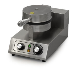 HCB Waffeleisen - runde Waffeln - Timer - 230V - Edelstahl