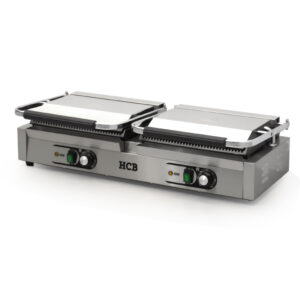 HCB Paninigrill - gerippt - doppelt - 2 x 230V - Edelstahl