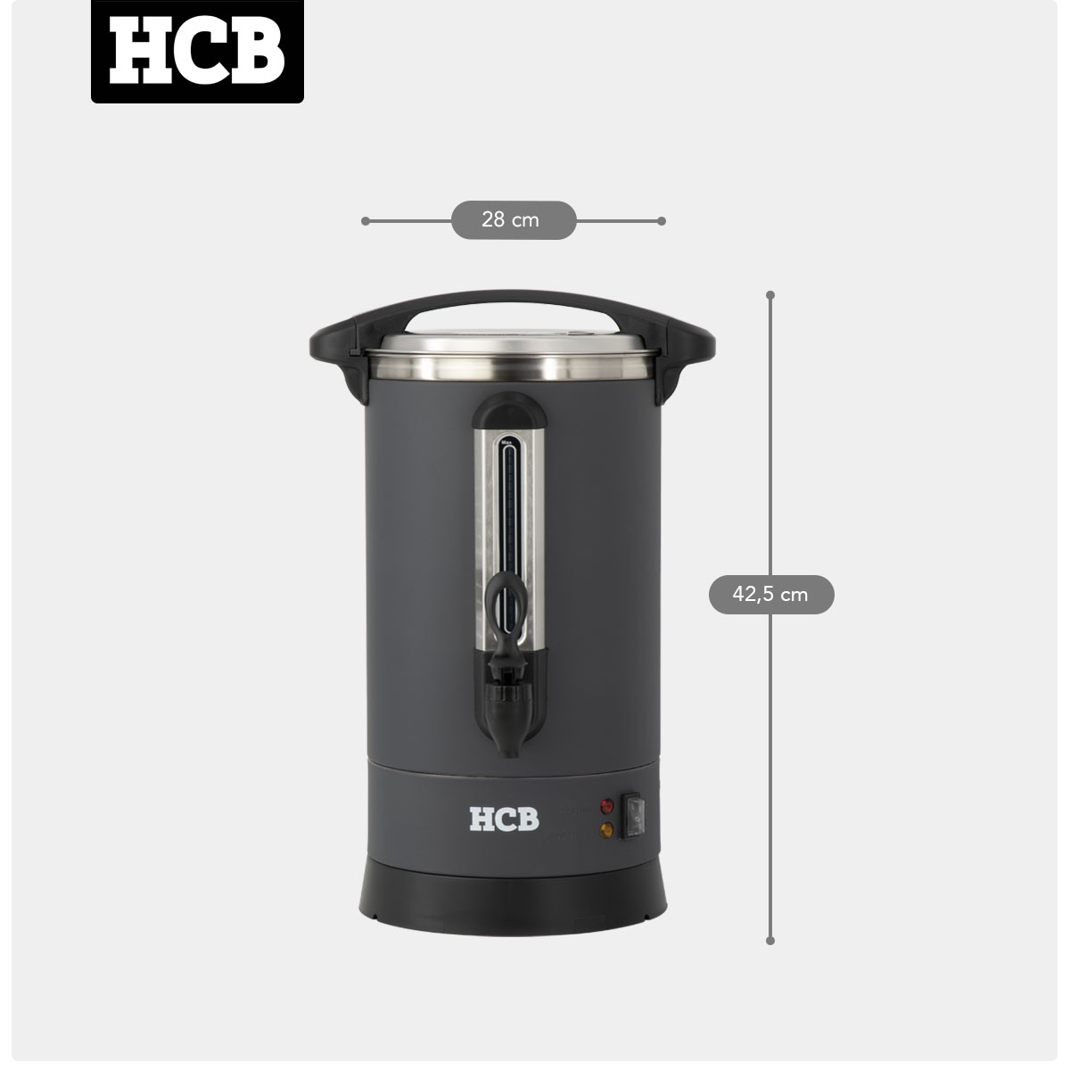 HCB Kaffeemaschine - 5,3 Liter - 35 Tassen - schwarz - 230V - Edelstahl