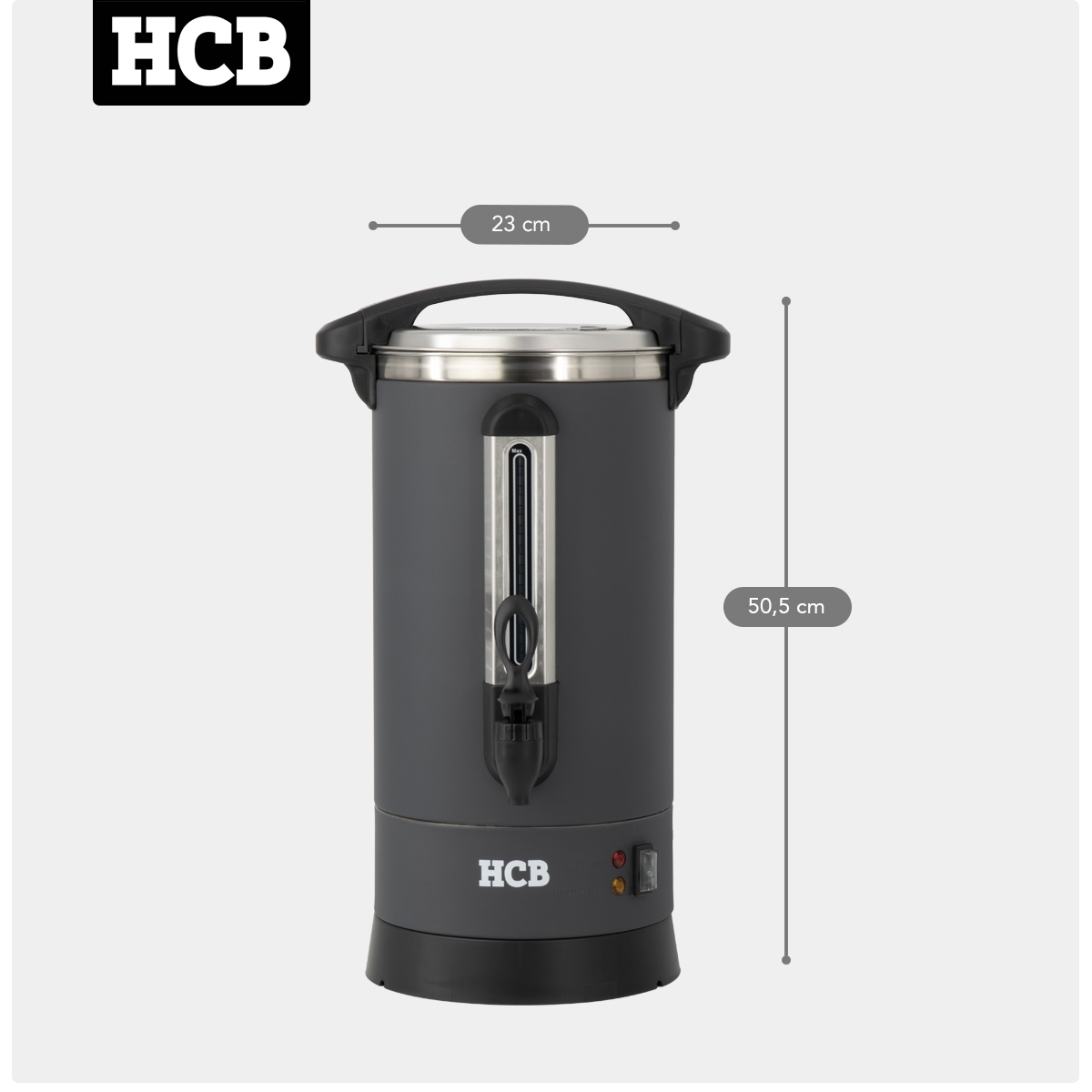 HCB Kaffeemaschine - 8,7 Liter - 55 Tassen - schwarz - 230V - Edelstahl