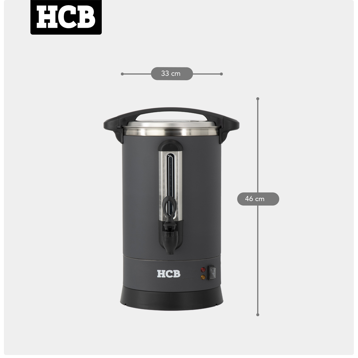 HCB Kaffeemaschine - 14,3 Liter - 95 Tassen - schwarz - 230V - Edelstahl