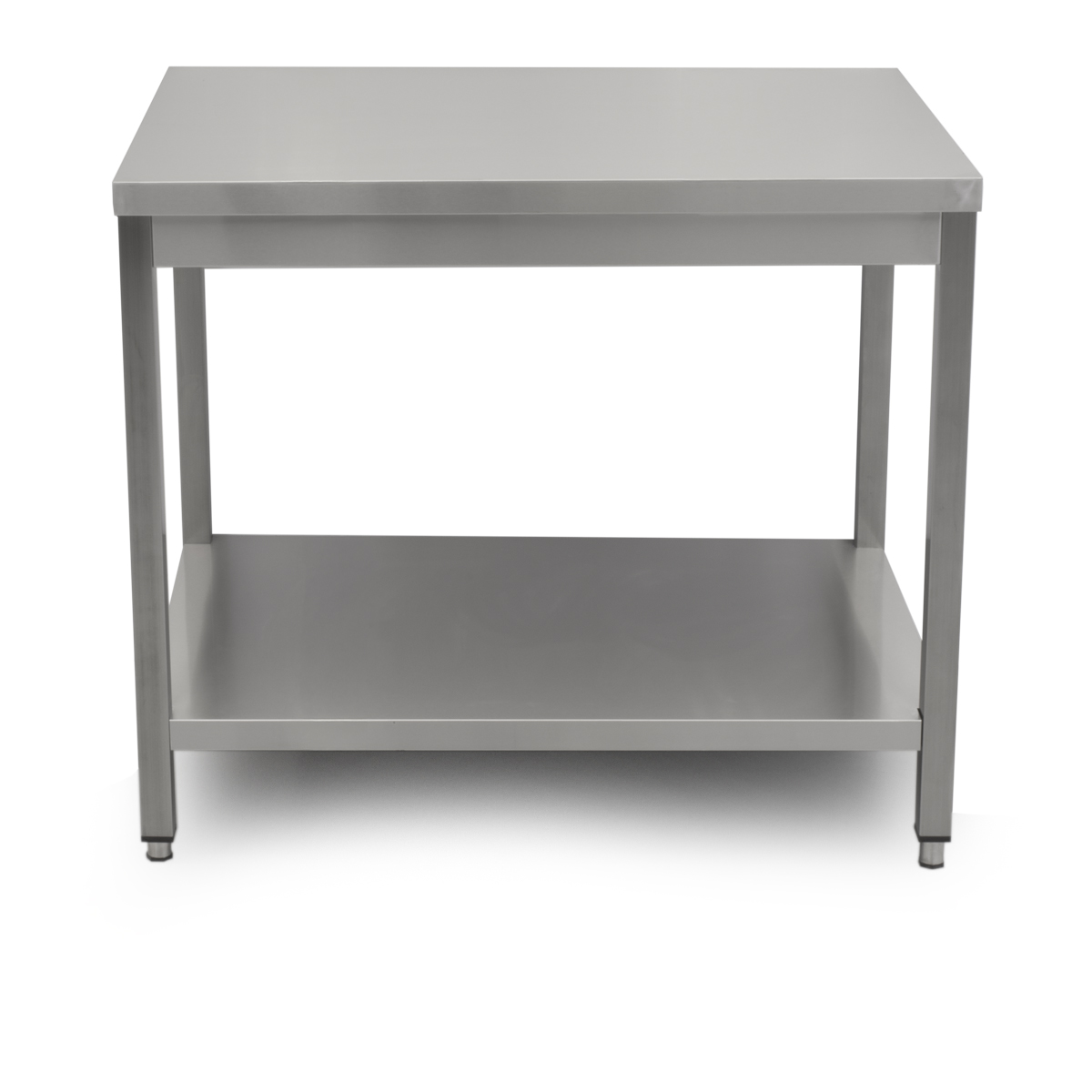 HCB Basic-line Arbeitstisch - mit Zwischenablage - 100 x 70 x 85 cm - Edelstahl