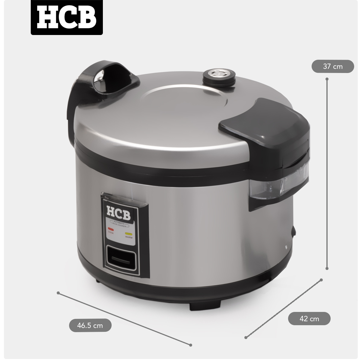 HCB Reiskocher - 16 Liter - 230V - Edelstahl