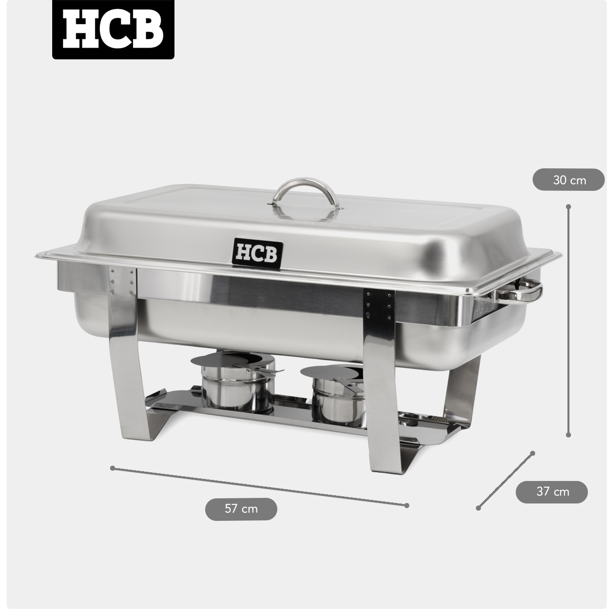 HCB Chafing dish - Tablettset - Edelstahl