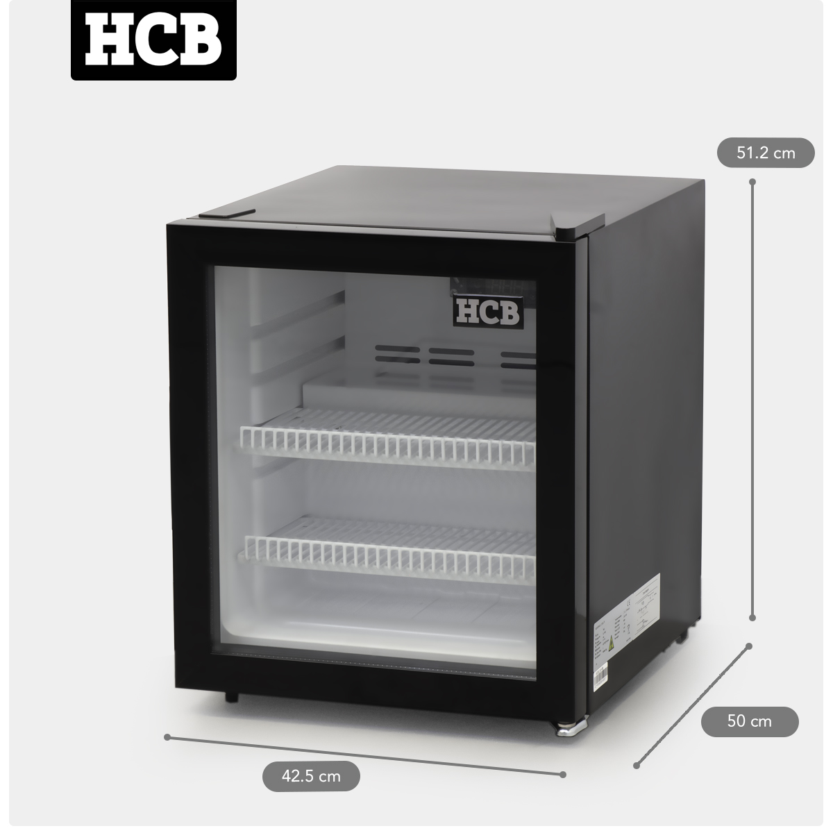 HCB Minibar - 46 Liter - Glastür - 230V - ABS