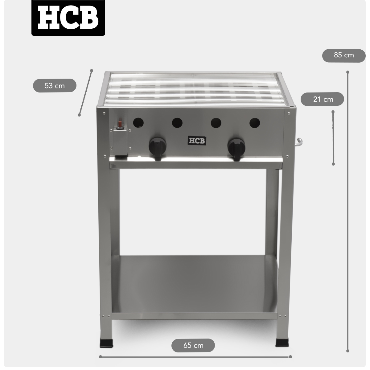 HCB Barbecue - Propan - 65 cm - Edelstahl