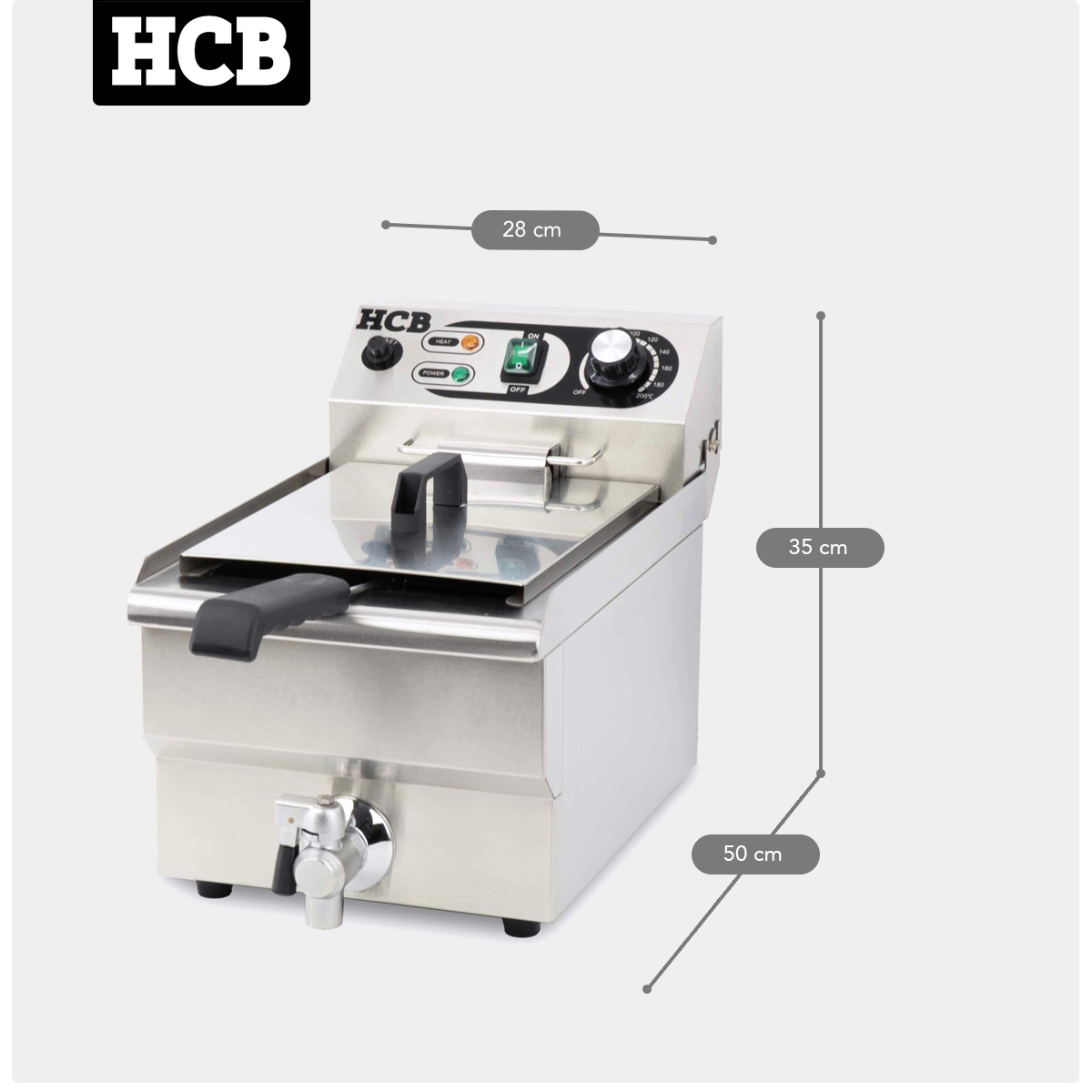 HCB Fritteuse - 8,5 Liter - 230V - Edelstahl – Bild 14
