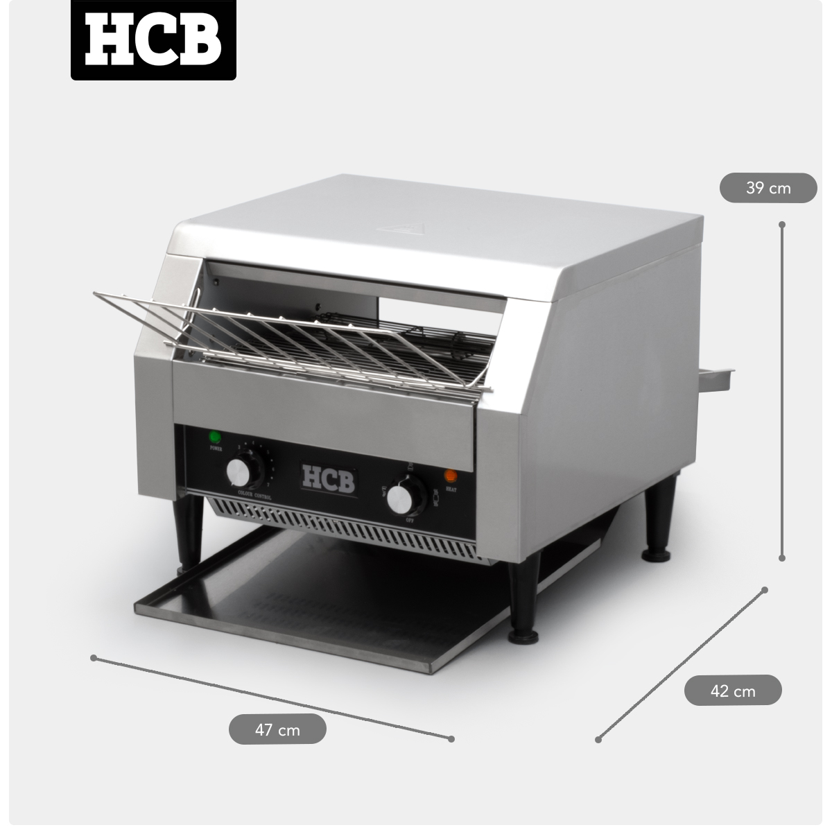 HCB Durchlauftoaster - 450 Stück/Std. - 230V - Edelstahl
