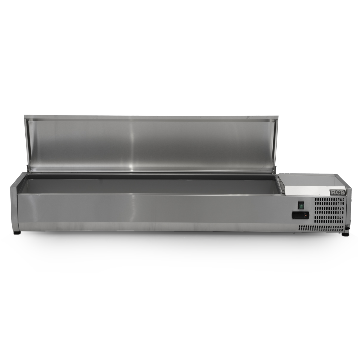HCB Kühlvitrine - Saladière mit Klappe - 8 x 1/4 GN - 160 cm - Edelstahl