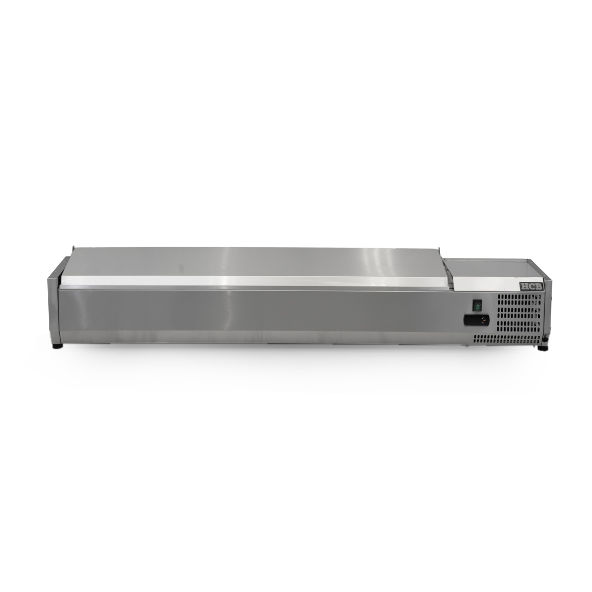 HCB Kühlvitrine - Saladière mit Klappe - 8 x 1/4 GN - 160 cm - Edelstahl