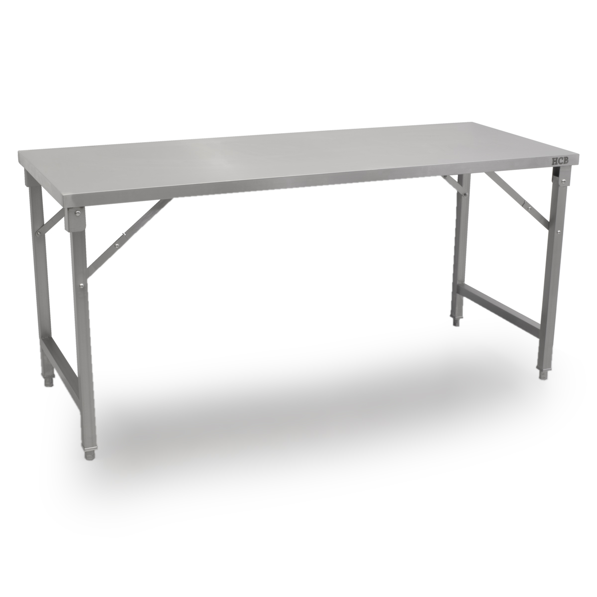 HCB Arbeitstisch - zusammenklappbar - 180 x 70 x 85 cm - Edelstahl