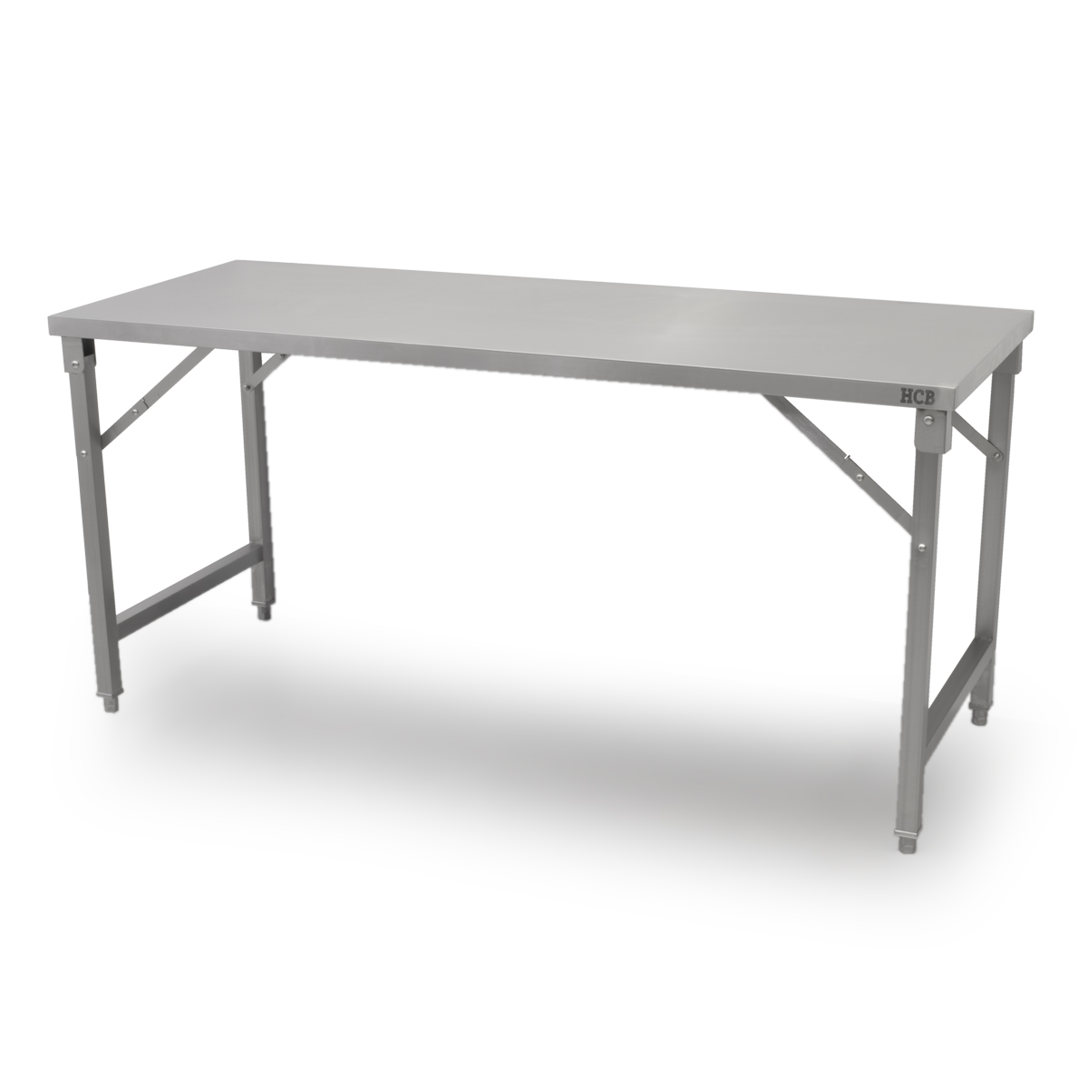 HCB Arbeitstisch - zusammenklappbar - 180 x 70 x 85 cm - Edelstahl