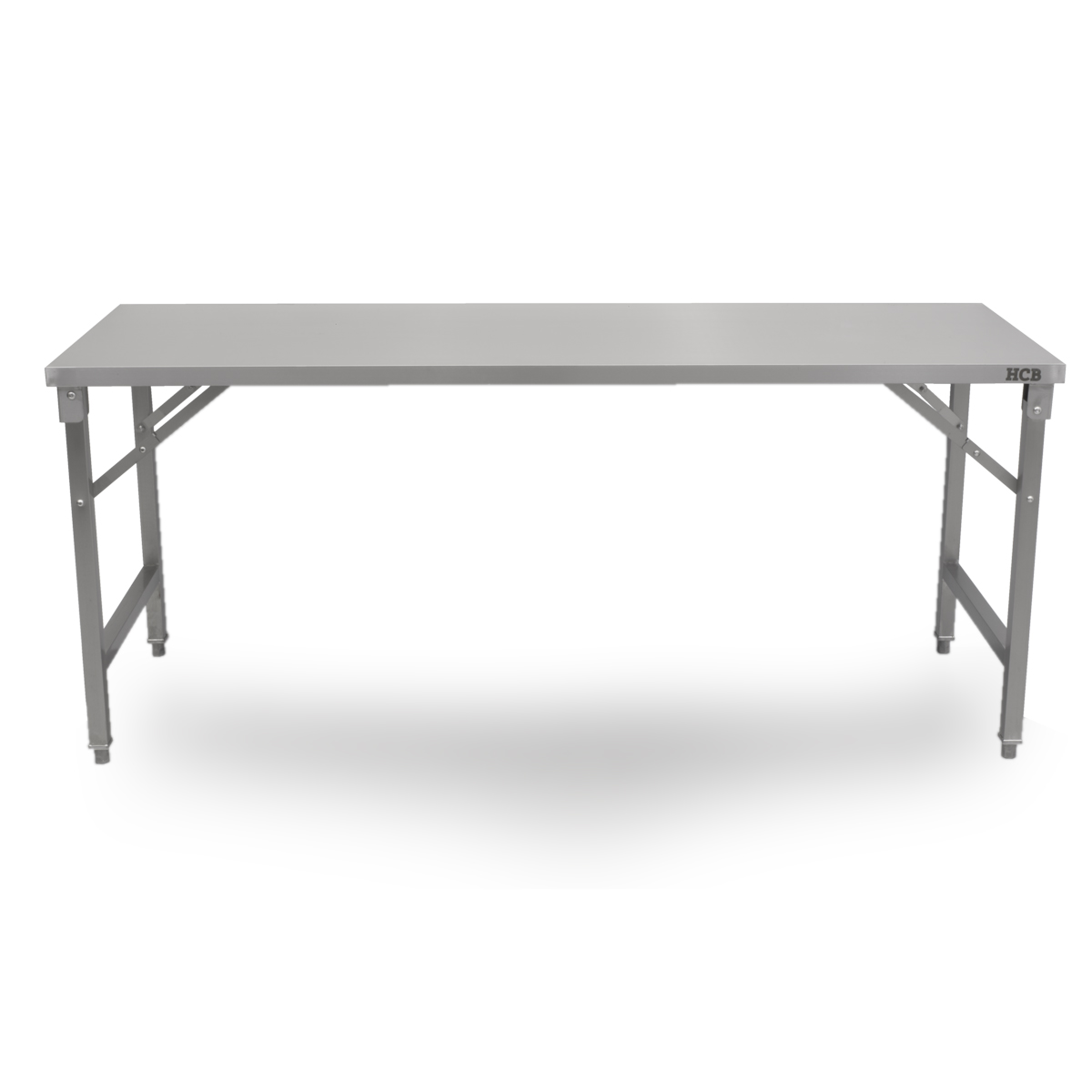 HCB Arbeitstisch - zusammenklappbar - 200 x 70 x 85 cm - Edelstahl