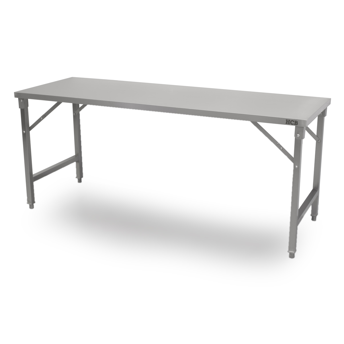 HCB Arbeitstisch - zusammenklappbar - 200 x 70 x 85 cm - Edelstahl