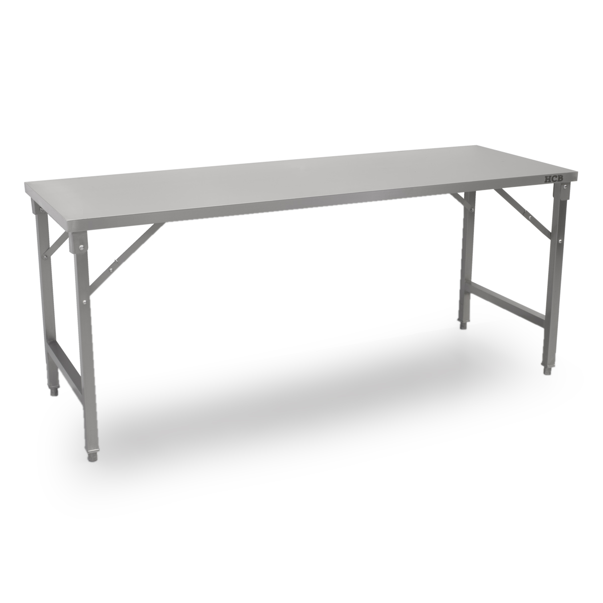 HCB Arbeitstisch - zusammenklappbar - 200 x 70 x 85 cm - Edelstahl