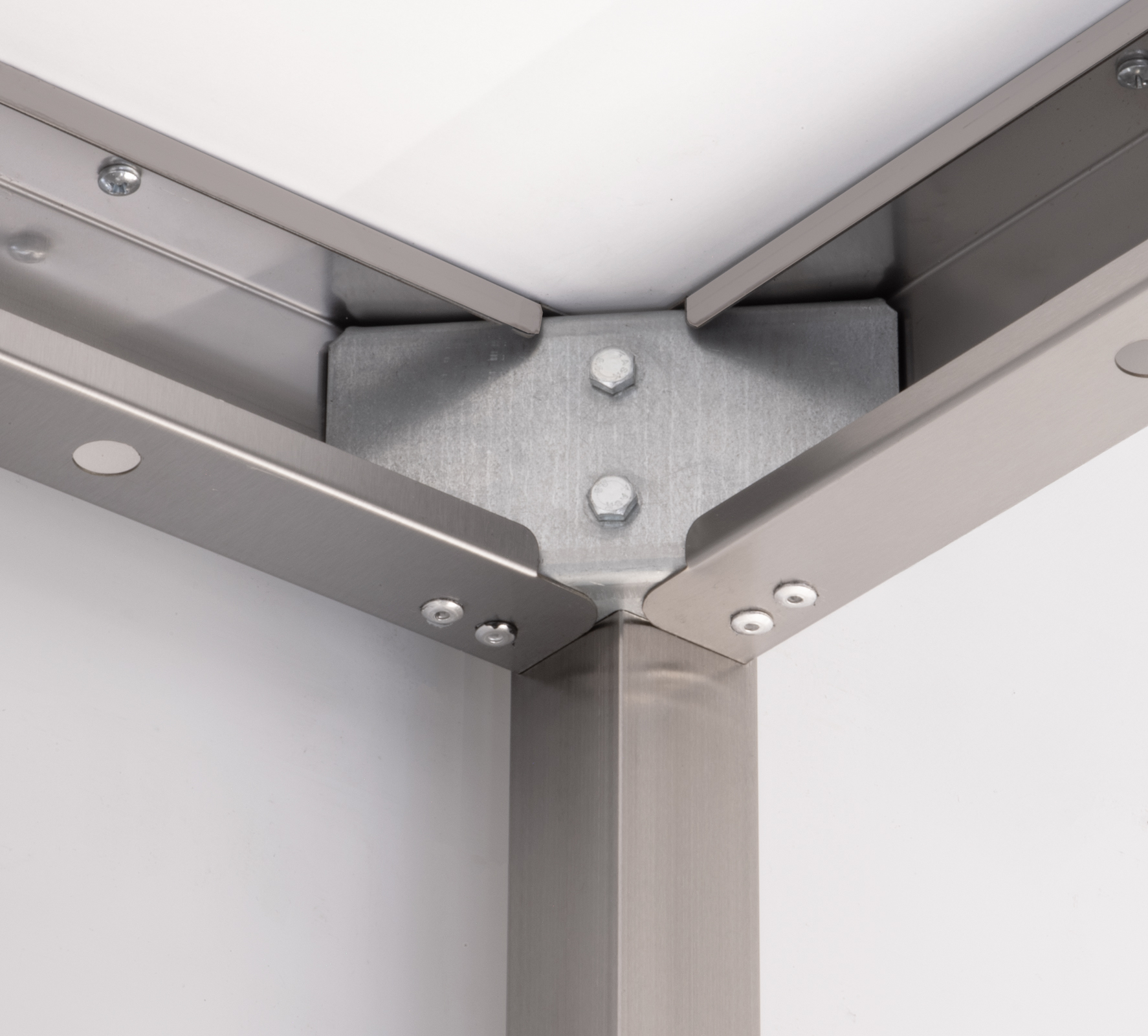 HCB Pro-line Arbeitstisch - mit Zwischenablage - 80 x 60 x 85 cm - Edelstahl