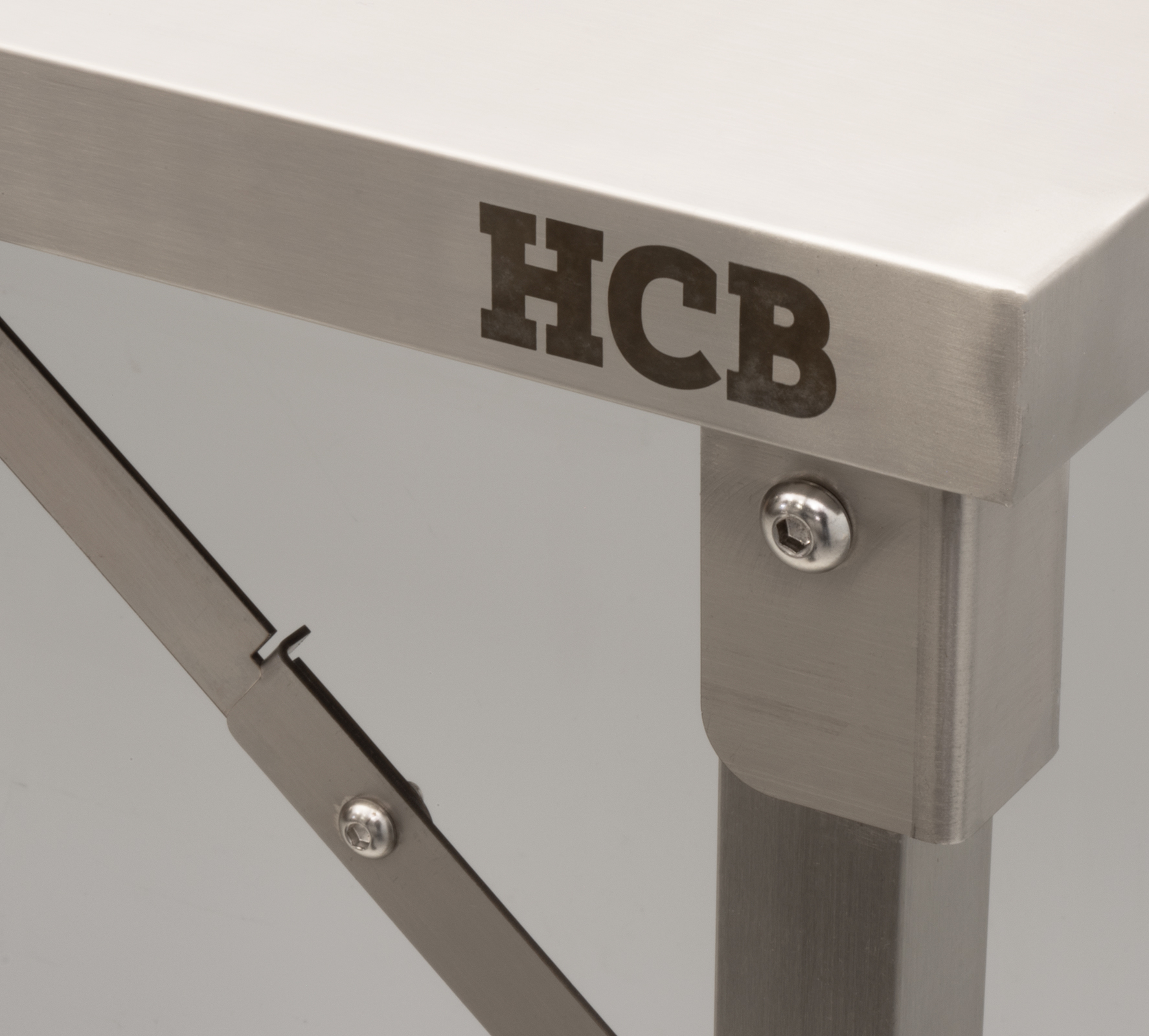 HCB Arbeitstisch - zusammenklappbar - 150 x 70 x 85 cm - Edelstahl