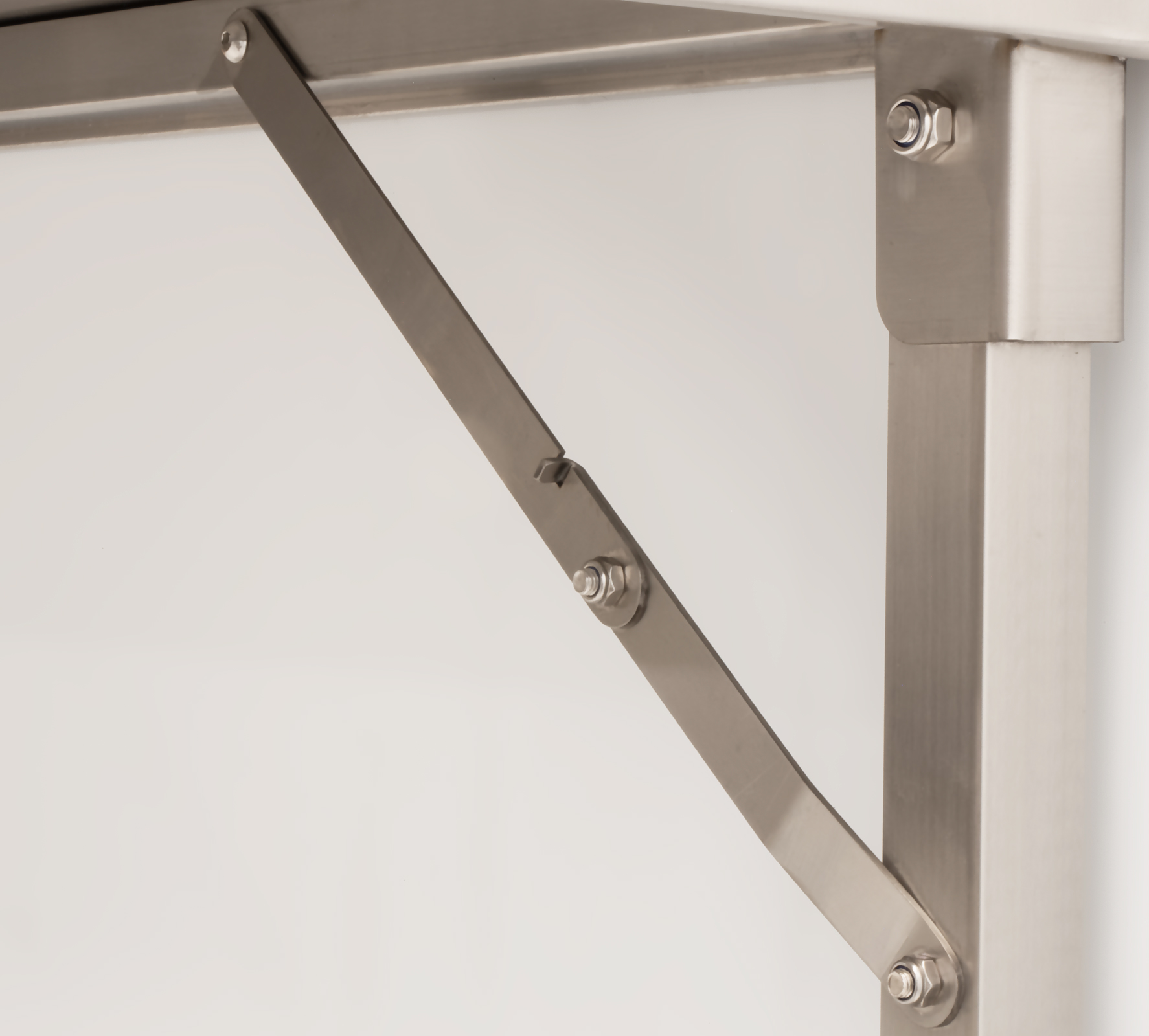 HCB Arbeitstisch - zusammenklappbar - 150 x 70 x 85 cm - Edelstahl