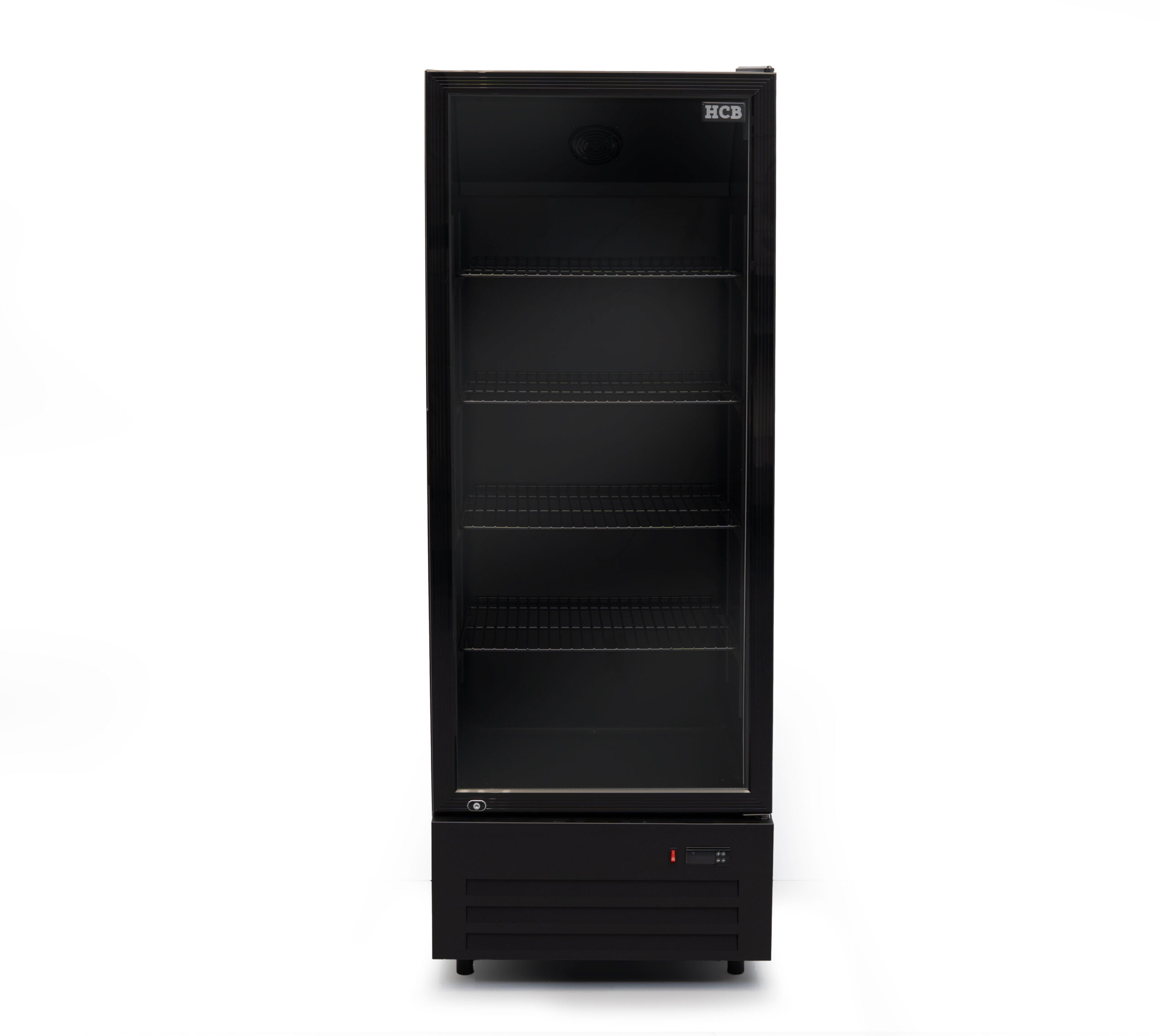 HCB Kühlschrank mit Glastür – 289 Liter – schwarz – 230 V