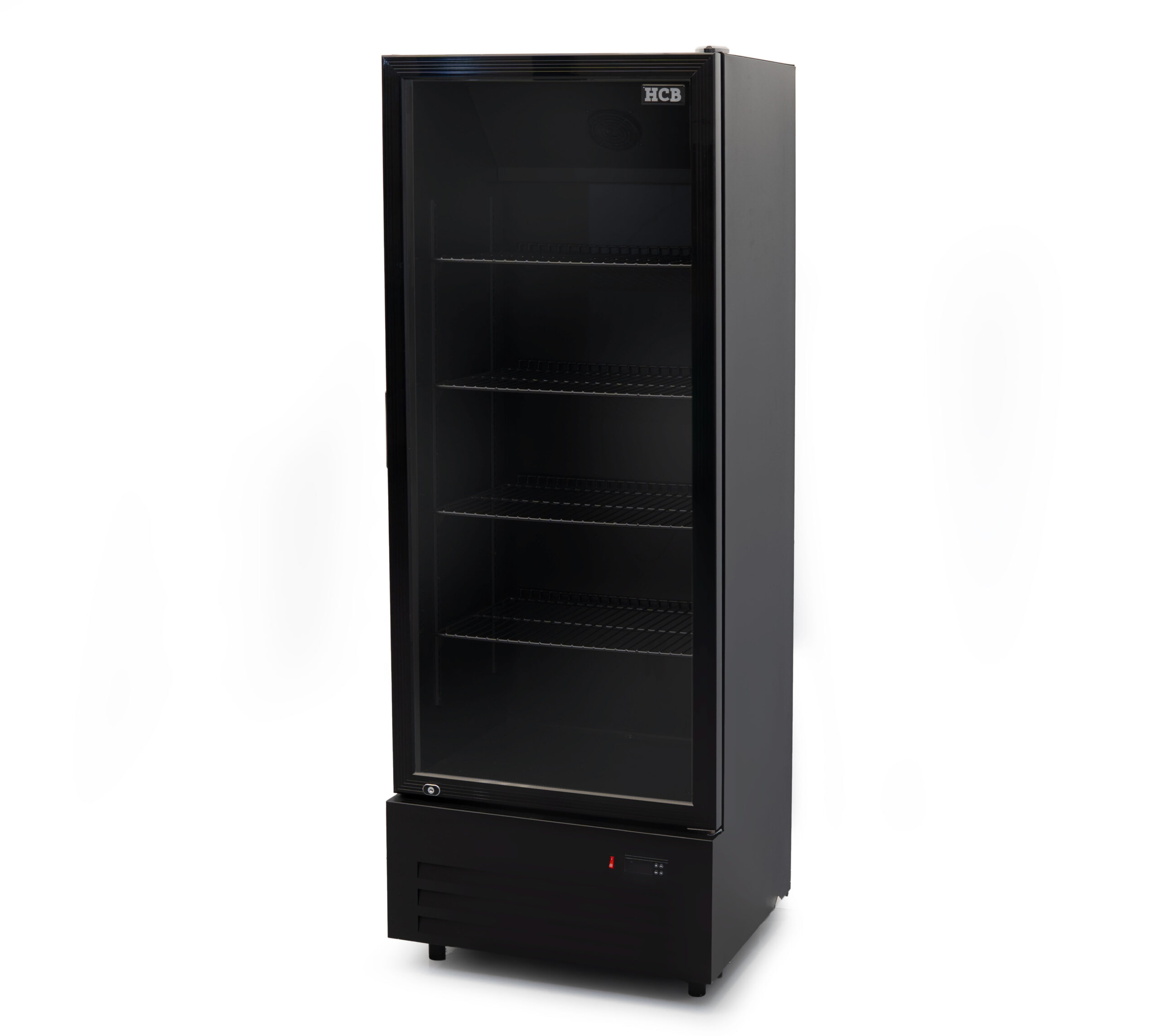 HCB Kühlschrank mit Glastür – 289 Liter – schwarz – 230 V
