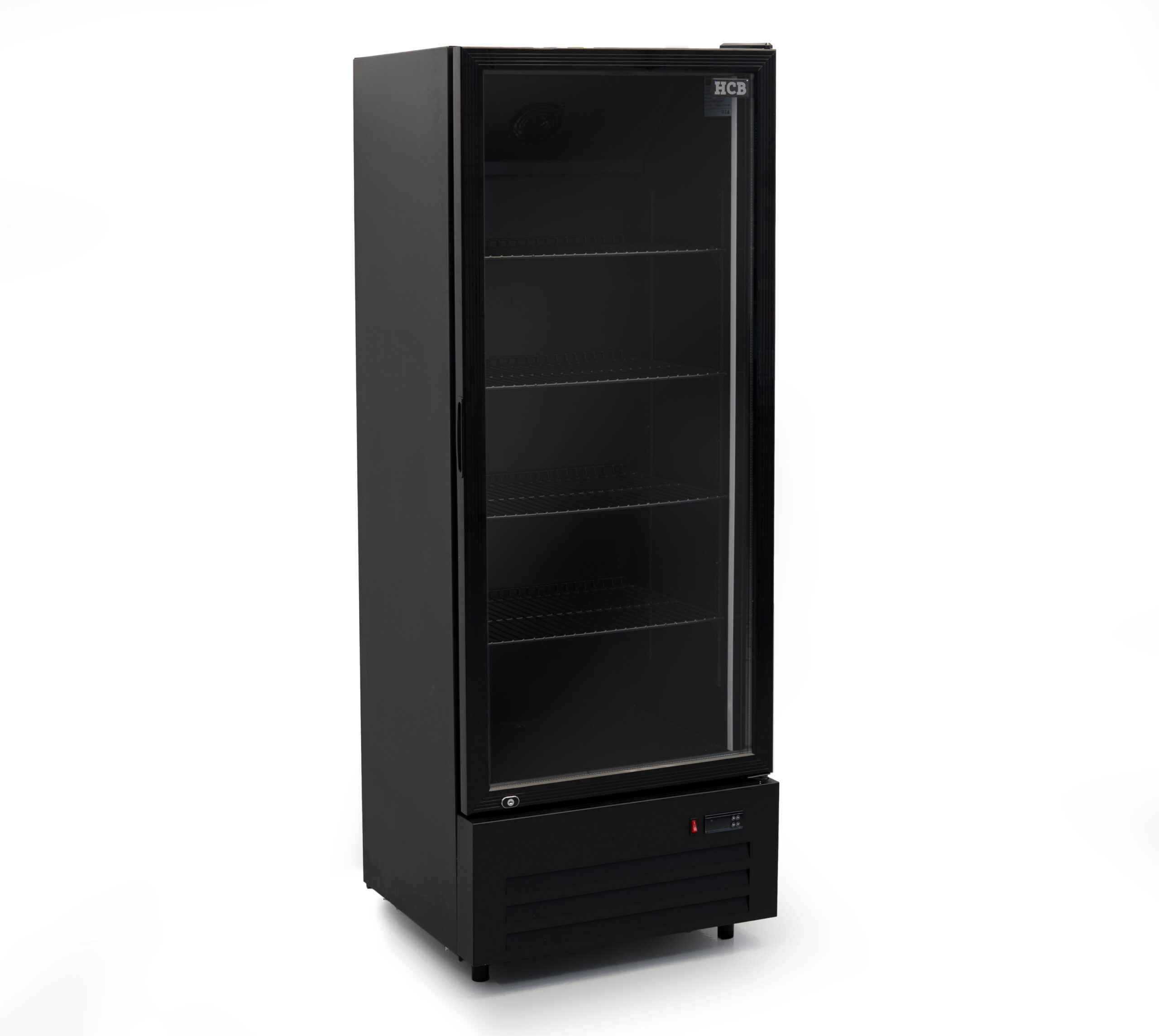 HCB Kühlschrank mit Glastür – 289 Liter – schwarz – 230 V
