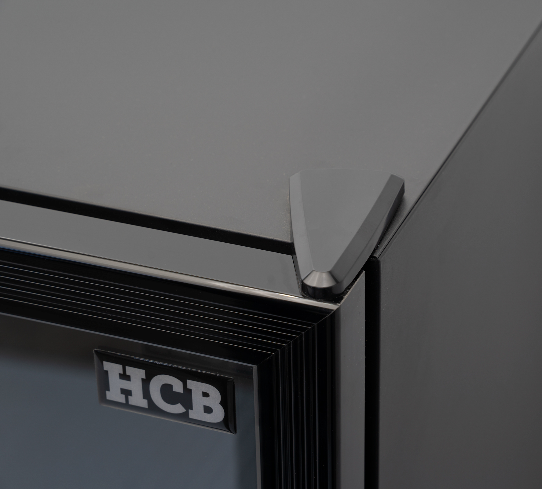 HCB Kühlschrank mit Glastür – 289 Liter – schwarz – 230 V