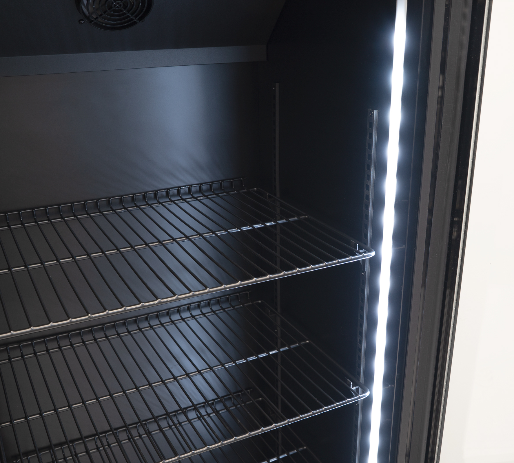 HCB Kühlschrank mit Glastür – 289 Liter – schwarz – 230 V