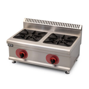 HCB-Herd – 2 Kochstellen – Propan – 14,6 kW – 70 cm – Edelstahl