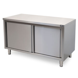 HCB Pro-line Arbeitsschrank - Schiebetüren - 140 cm - Edelstahl
