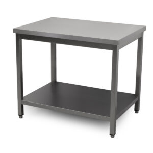 HCB Pro-line Arbeitstisch - mit Unterregal - 100 x 70 x 85 cm - Edelstahl