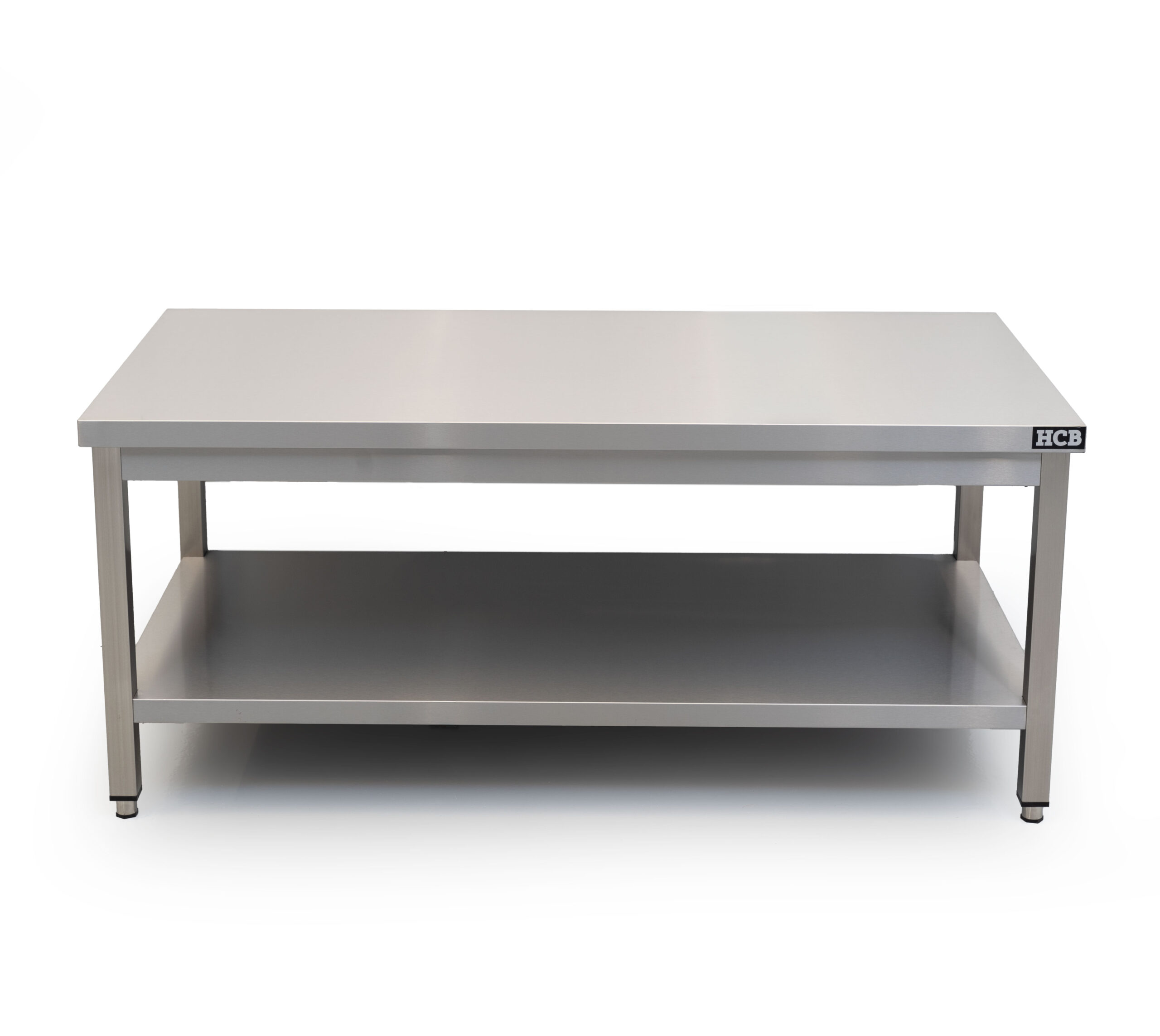 HCB Pro-line Arbeitstisch - mit Zwischenablage - 140 x 70 x 60 cm - Edelstahl