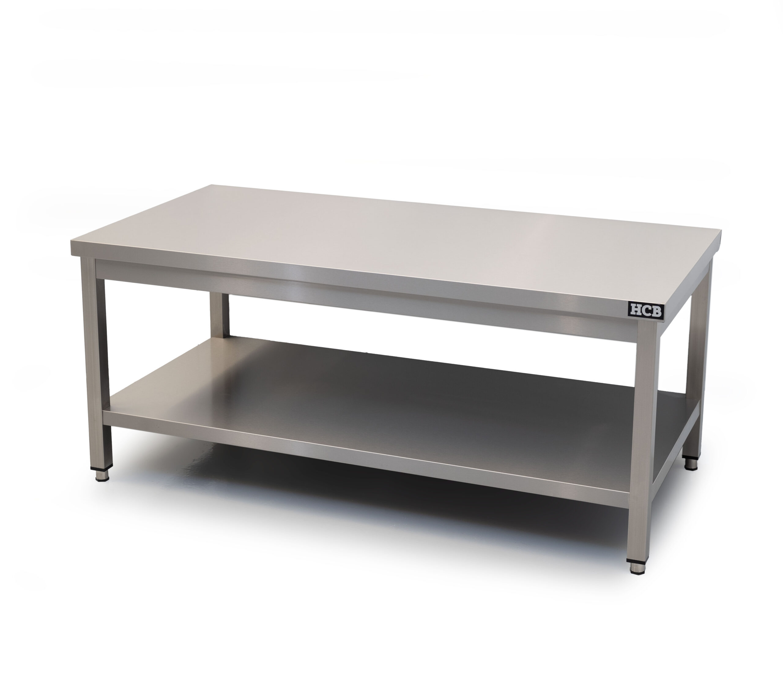 HCB Pro-line Arbeitstisch - mit Zwischenablage - 140 x 70 x 60 cm - Edelstahl