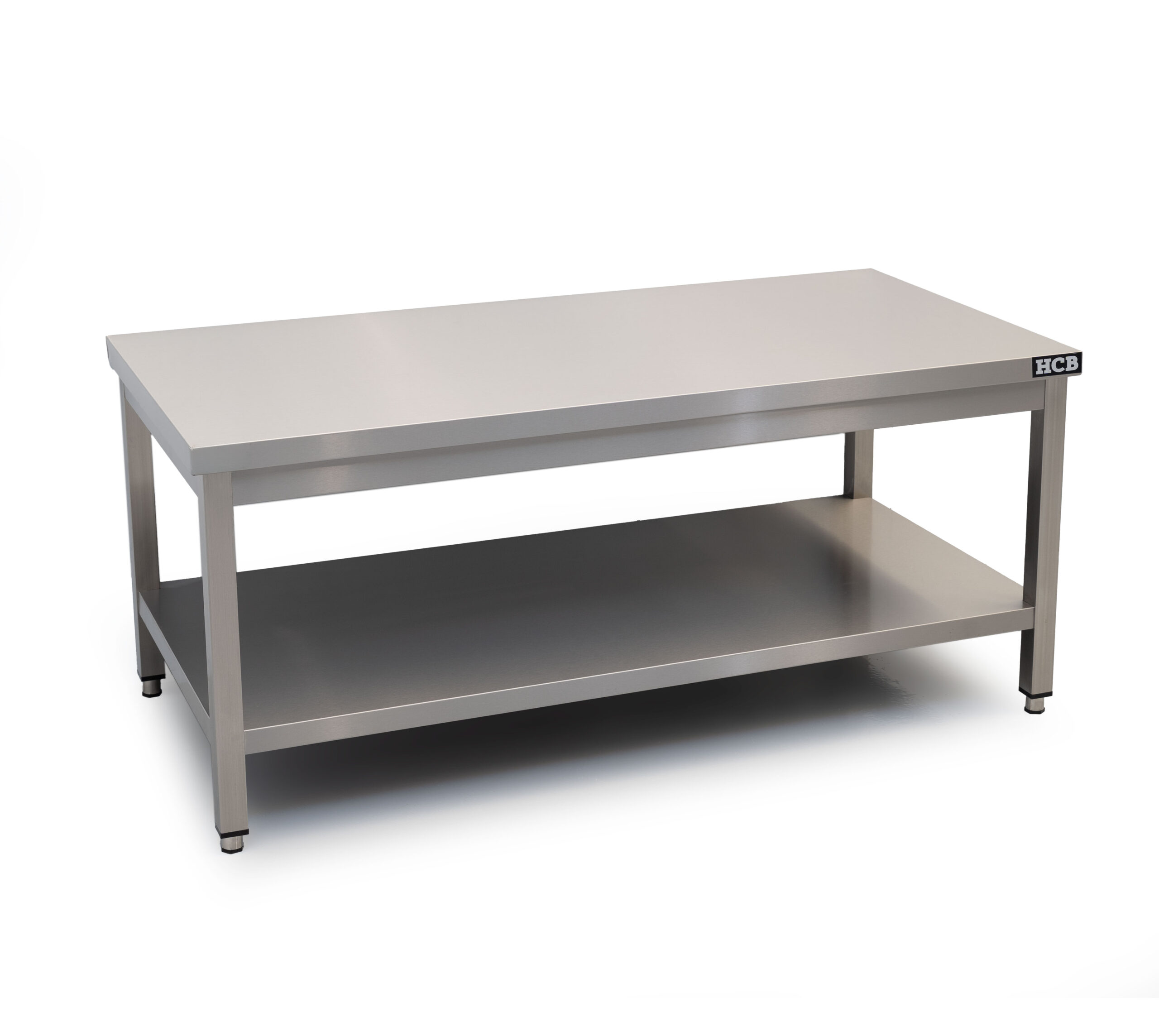 HCB Pro-line Arbeitstisch - mit Zwischenablage - 140 x 70 x 60 cm - Edelstahl