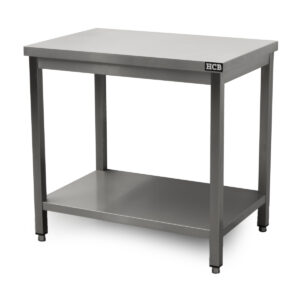 HCB Pro-line Arbeitstisch - mit Unterregal - 90 x 60 x 85 cm - Edelstahl