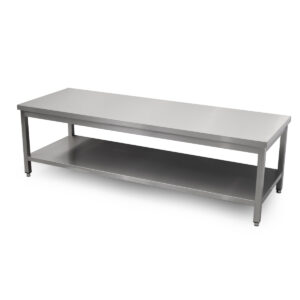 HCB Pro-line Arbeitstisch - mit Zwischenablage - 200 x 70 x 60 cm - Edelstahl