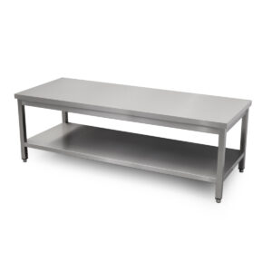 HCB Pro-line Arbeitstisch - mit Unterregal - 180 x 70 x 60 cm - Edelstahl