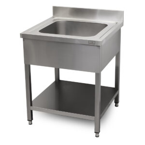 HCB Spültisch - Einzelbecken - 70 cm - Edelstahl