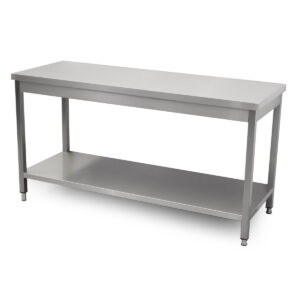 HCB Basic-line Arbeitstisch - mit Zwischenablage - 160 x 60 x 85 cm - Edelstahl