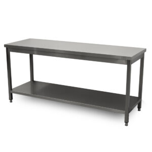 HCB Basic-line Arbeitstisch - mit Unterregal - 180 x 60 x 85 cm - Edelstahl