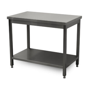 HCB Basic-line Arbeitstisch - mit Unterregal - 100 x 60 x 85 cm - Edelstahl
