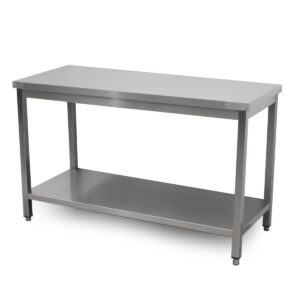 HCB Pro-line Arbeitstisch - mit Unterregal - 140 x 60 x 85 cm - Edelstahl