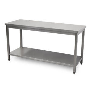HCB Pro-line Arbeitstisch - mit Unterregal - 160 x 60 x 85 cm - Edelstahl