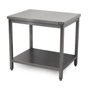 HCB Pro-line Arbeitstisch - mit Unterregal - 90 x 70 x 85 cm - Edelstahl
