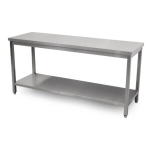 HCB Pro-line Arbeitstisch - mit Unterregal - 180 x 60 x 85 cm - Edelstahl
