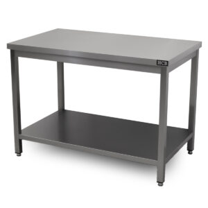 HCB Pro-line Arbeitstisch - mit Unterregal - 120 x 70 x 85 cm - Edelstahl
