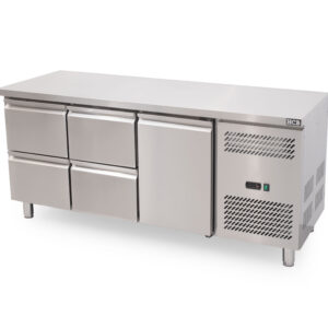 HCB Basic-line Kühlschrank - 4 Schubladen - 1 Tür - 179,5 cm - 230V - Edelstahl