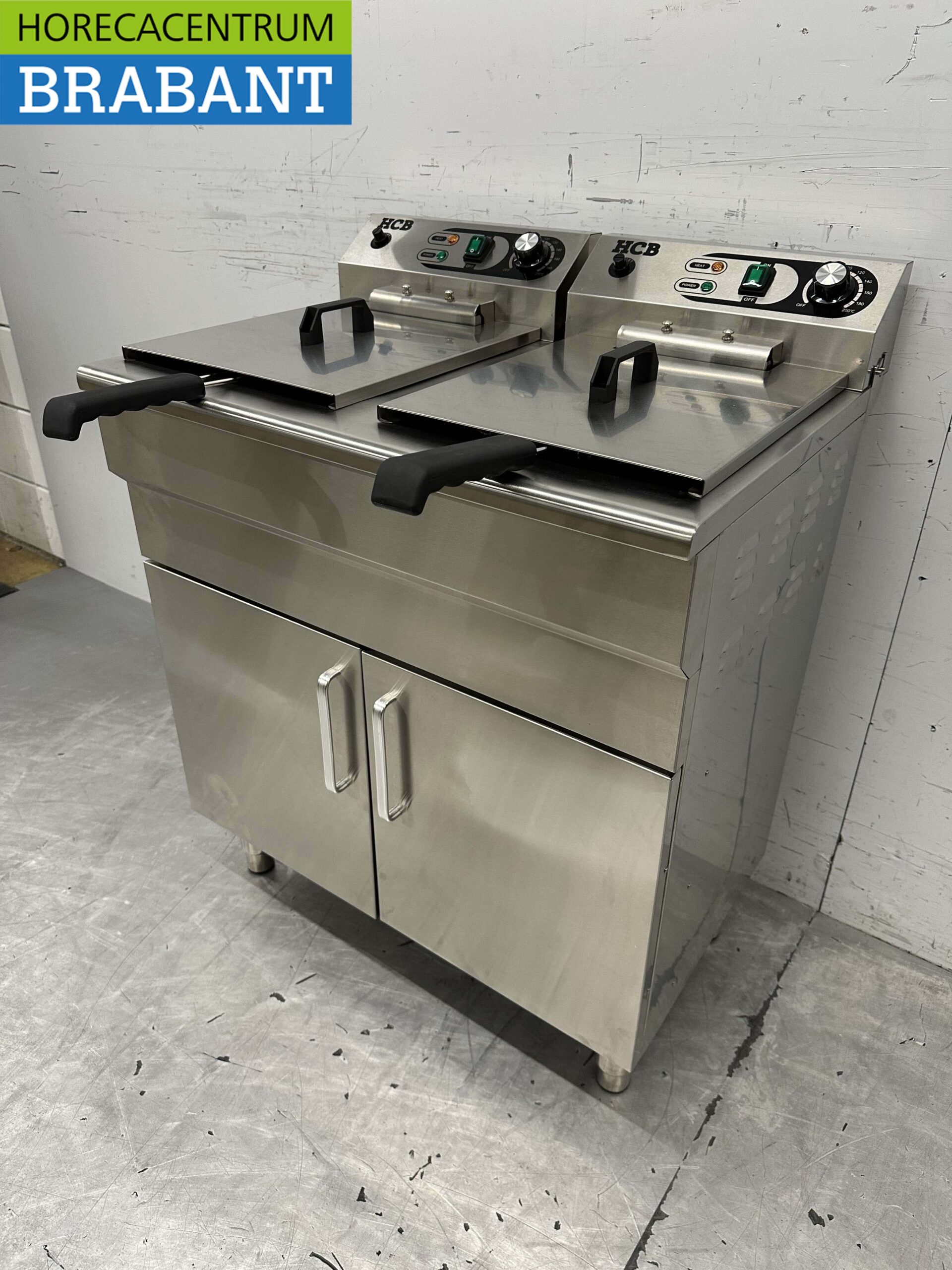 HCB Doppel-Fritteuse – 2 × 16 Liter – 2 × 230 V – Edelstahl
